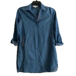 Chambray Blue Long Sleeve Dress